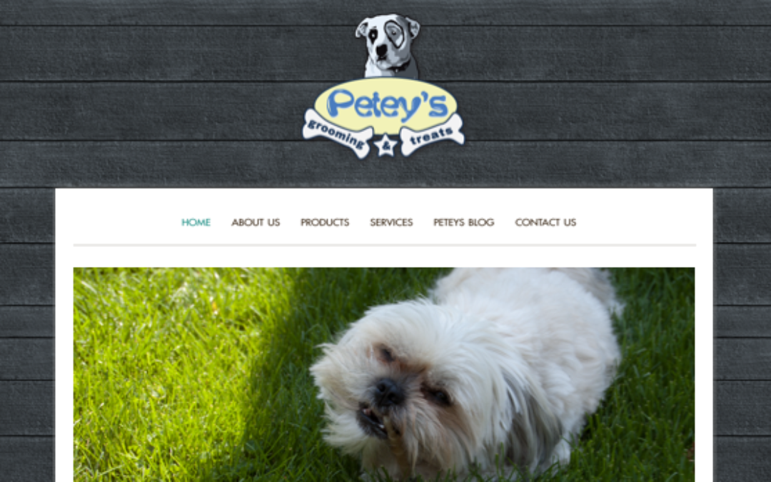 Sevens Created it: Petey’s Grooming and Treats – Web and Print